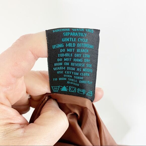 Vintage Siena Studio Brown Washable Suede Leather Pants w/Zip/Tasseled Pockets 8 - Picture 10 of 15